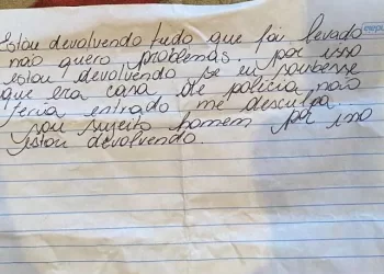 Ladrão assalta casa de delegado em BH e devolve tudo com bilhete