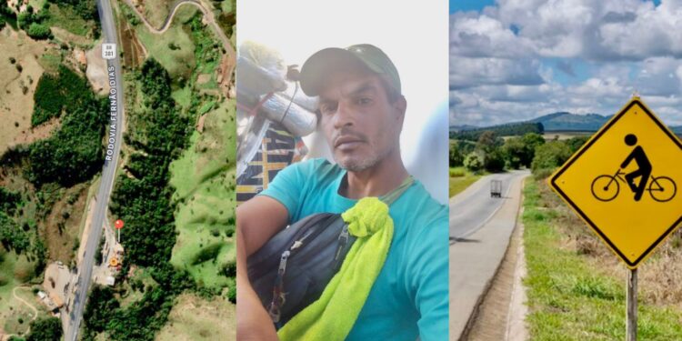 Ciclista que saiu da Argentina de bicicleta desaparece na BR 381 em Minas Gerais