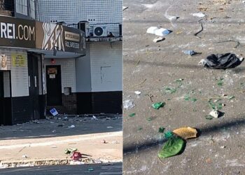 Santos amanhece com cenário de destruição e CT pichado após rebaixamento inédito do clube da Vila Belmiro