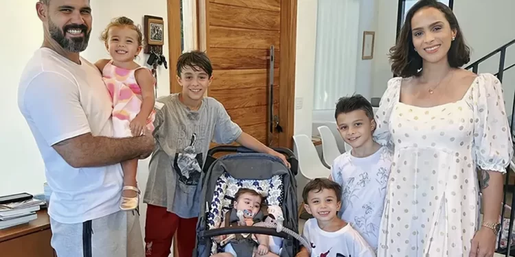 Sexto filho! Juliano Cazarré e Letícia divulgam foto de Estêvão, que nasceu hoje; veja foto