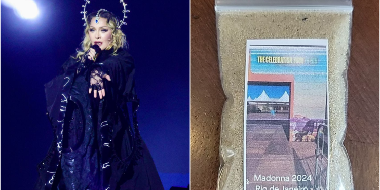 Absurdo; site vende ‘areia de Copacabana’ como relíquia do show da Madonna