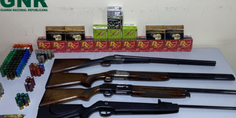 17 armas apreendidas a suspeito de violência doméstica em Esposende