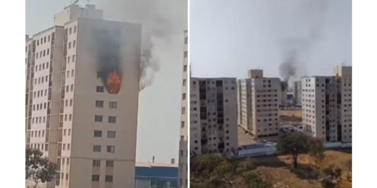 No Brasil família morre ao pular do sétimo andar de apartamento em chamas
