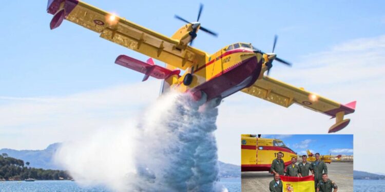 Espanha ajuda Portugal: Acaba de chegar na Madeira dois aviões da Espanha para ajudar no combate ao fogo