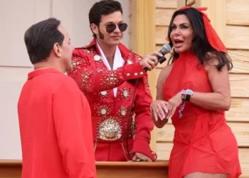 “Casou 18 vezes” De lingerie vermelha, Gretchen se casa no Rock In Rio