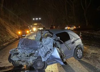Motorista de 41 anos morre ao bater carro de frente com  caminhão na BR-116 em Manhuaçu