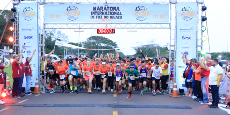 Pela segunda vez consecutiva, Brasil e Quênia dividem o pódio da Maratona Internacional de Foz do Iguaçu