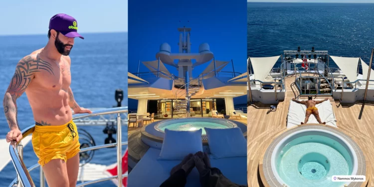 Gusttavo Lima comemora seus 35 anos na Grécia  a bordo de iate de quase R$ 1 bilhão