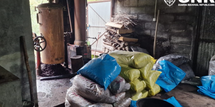 “Sonegando impostos” GNR faz apreensão de 985 litros de aguardente clandestina em Portugal