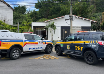 Vídeo; Homem esconde 16 barras de maconha em fundo falso de veículo e é preso na BR-040 em MG