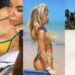 Influenciadora portuguesa Mel Jordão esbanja sensualidade em praia no nordeste do Brasil