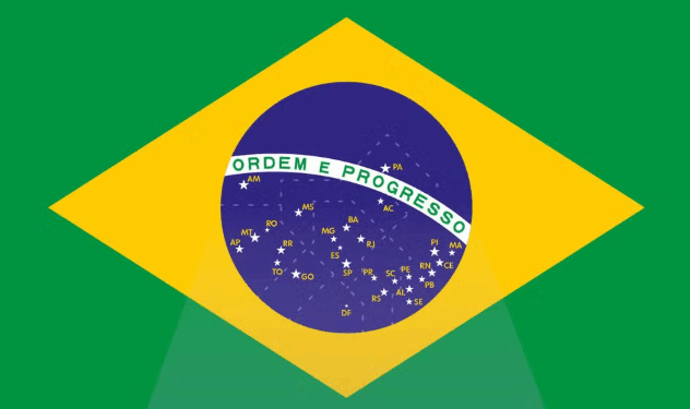 Estrela solitária na bandeira brasileira representa o estado do Pará e não o Distrito Federal