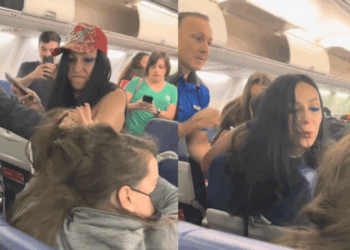 Confusão em voo nos EUA: mulher é retirada após agredir passageira com cuspe e puxões de cabelo