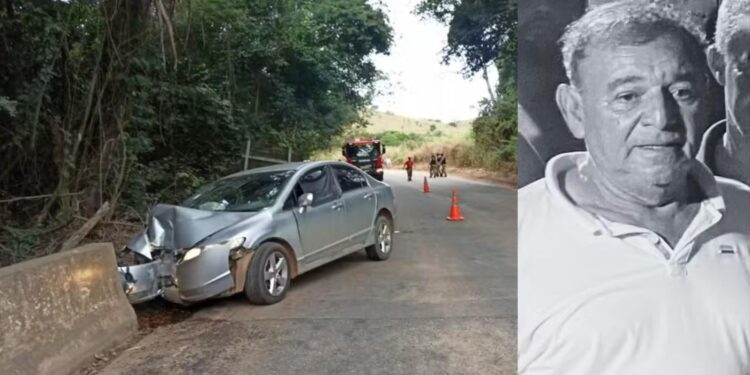 Ex-prefeito de Cantagalo morre em acidente na rodovia MGC-259, próximo a Governador Valadares