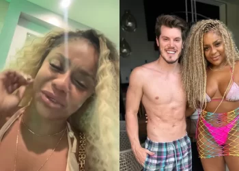 Cariúcha chora e afirma ter sido agredida e expulsa de apartamento por médico em Balneário Camboriú