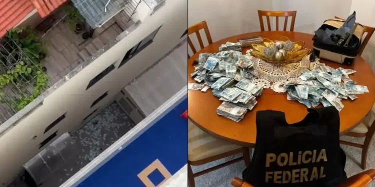 Dinheiro jogado pela janela em Balneário Camboriú soma R$ 429 mil durante operação da PF