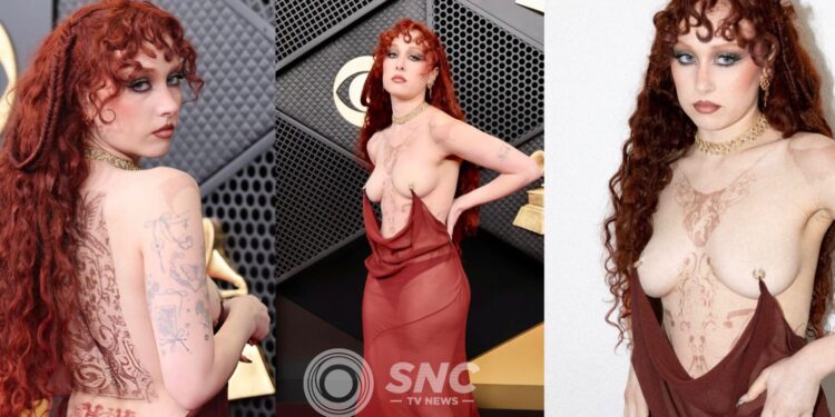 Cantora Chappell Roan rouba a cena com vestido icônico no Grammy 2026