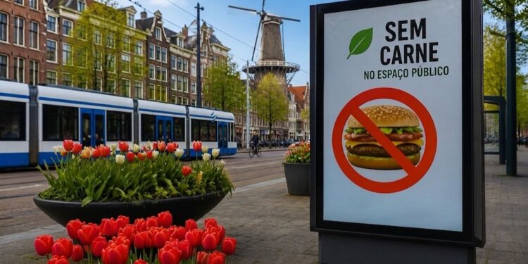 Amsterdã proíbe propaganda de carne nas ruas e vira referência mundial em política ambiental