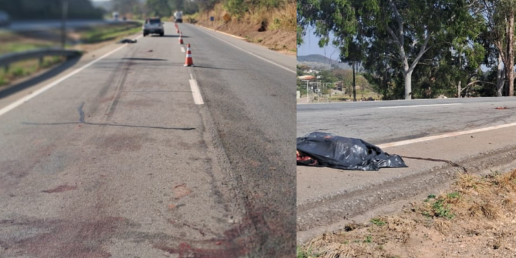 Mulher morre após ser atropelada por vários veículos na BR-262, em Minas Gerais