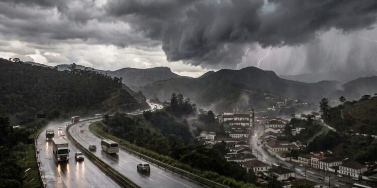 Frente fria aumenta chance de chuva e tempestades em Minas Gerais